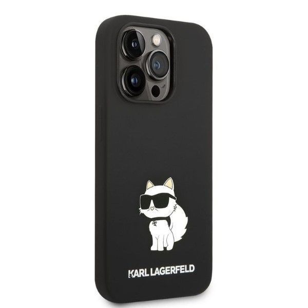 Etui Karl Lagerfeld Choupette iPhone 14 Pro Max 6,7" - Czarny Silicone