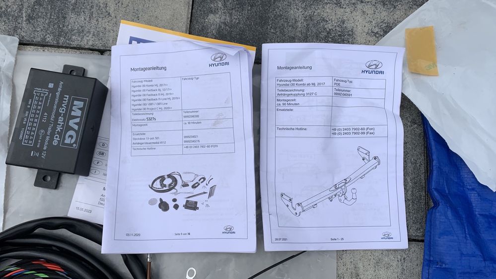 Hak holowniczy Hyundai I30 kombi 17-23 moduł wiązka MVG nowy