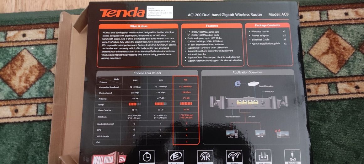 Router wifi Tenda AC 1200