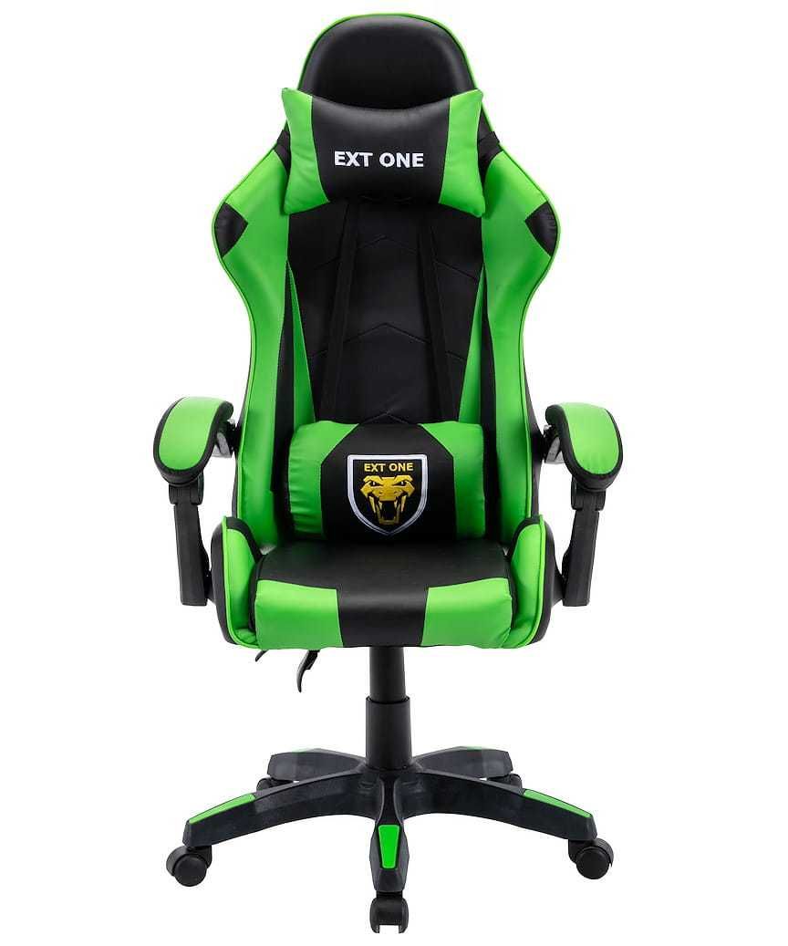 Fotel dla gracza EXT One Green do komputera, regulacja oparcia