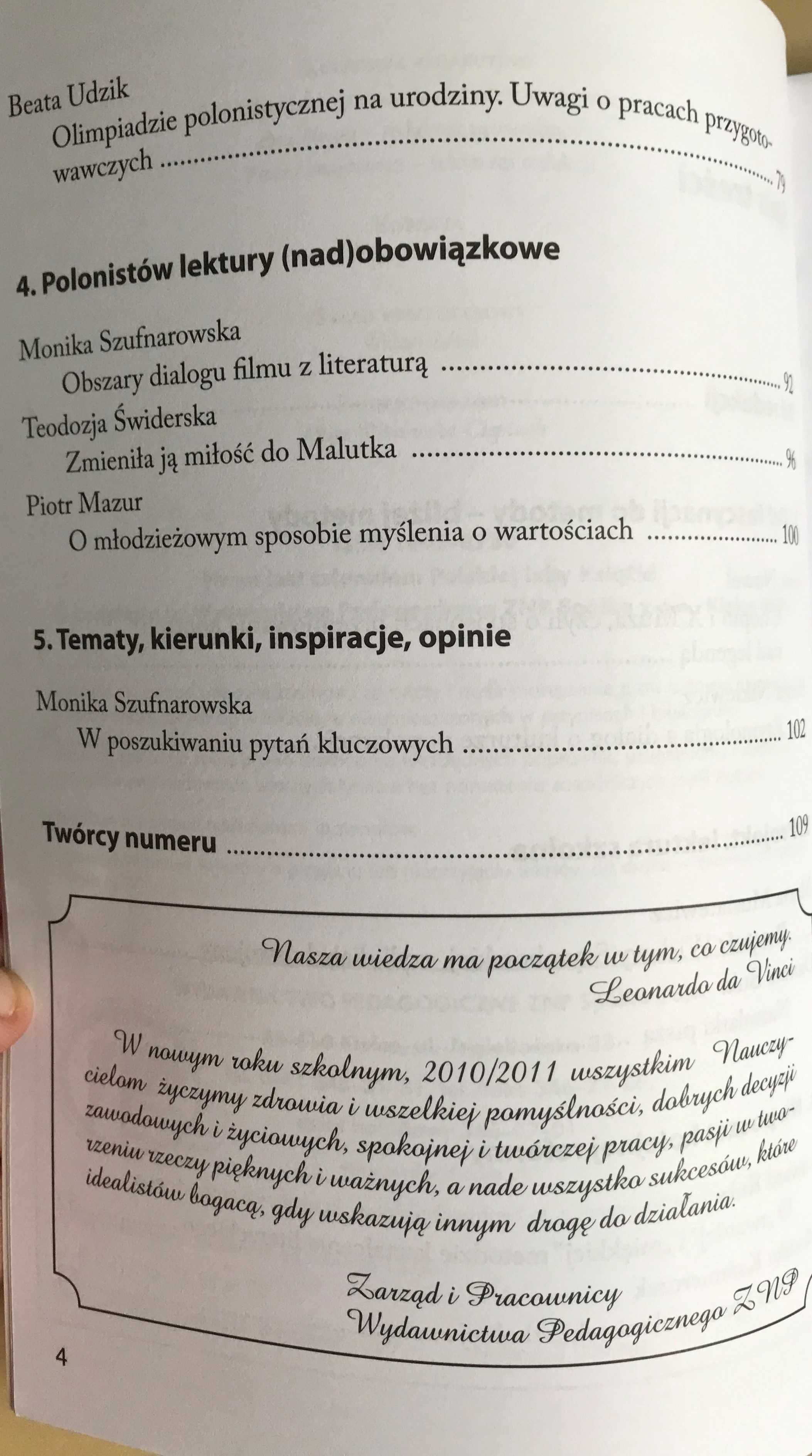 Język Polski w Liceum nr 1 2010/2011 Matura rozszerzona