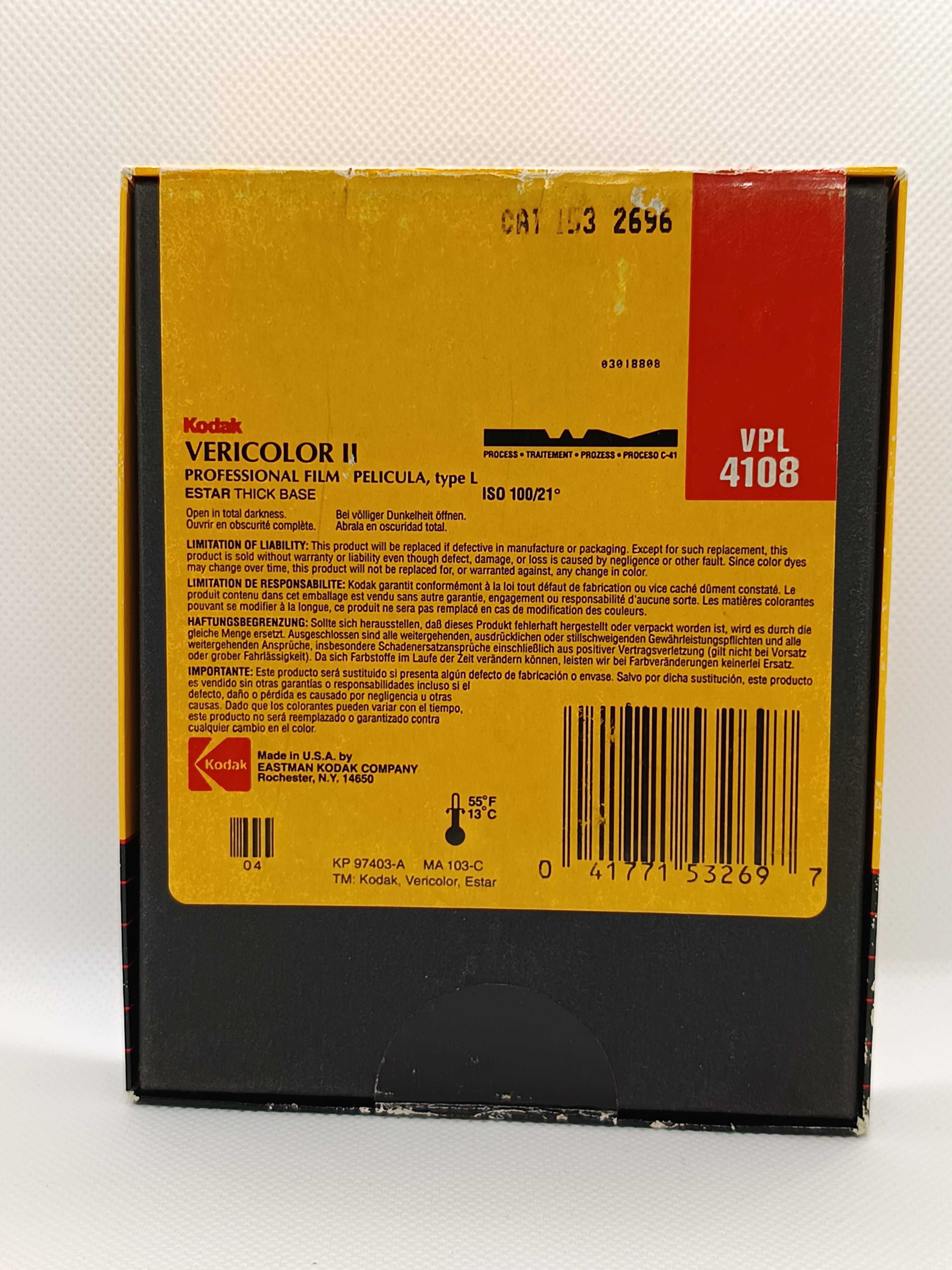 Kodak Vericolor II Type L (9x12 cm) - 10 folhas