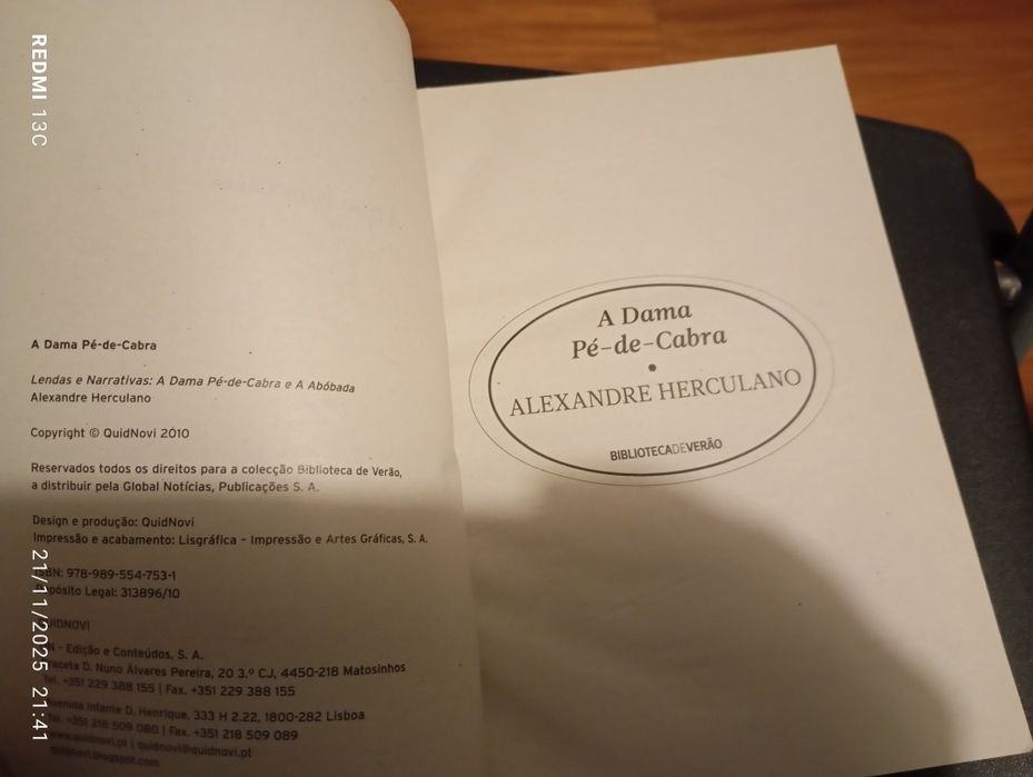 Livro " A dama pé - de- cabra"