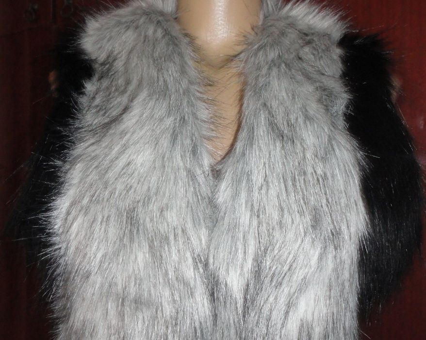 Стильная новая меховая жилетка, размер 44