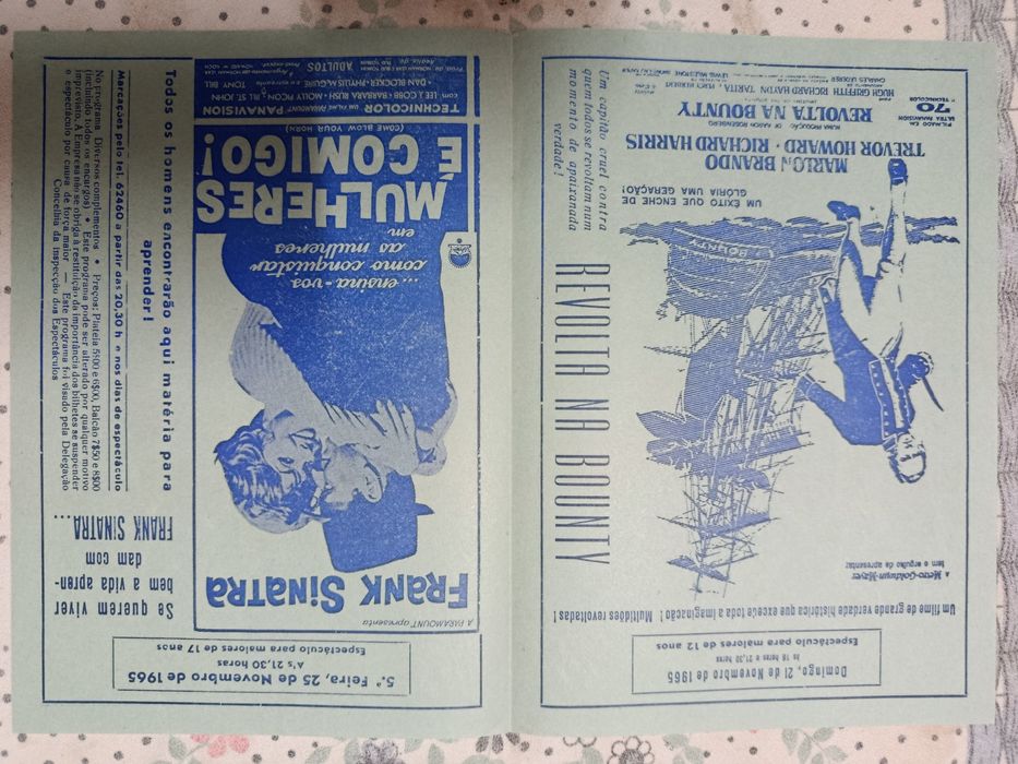 4 Panfletos/cartazes (Cine-Teatro Bombarral) anos 60