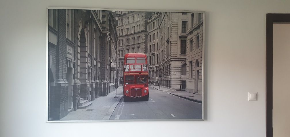 Duży obraz 100x140 londyński autobus