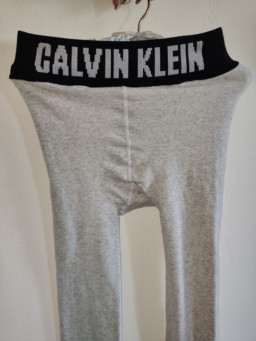 Getry legginsy rajtuzy Calvin Klein r S szare ciepłe