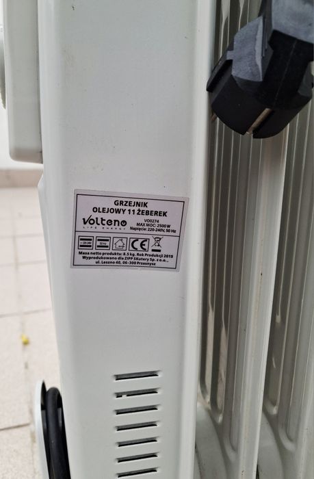 Grzejnik olejowy Volteno 11 żeberkowy z termostatem