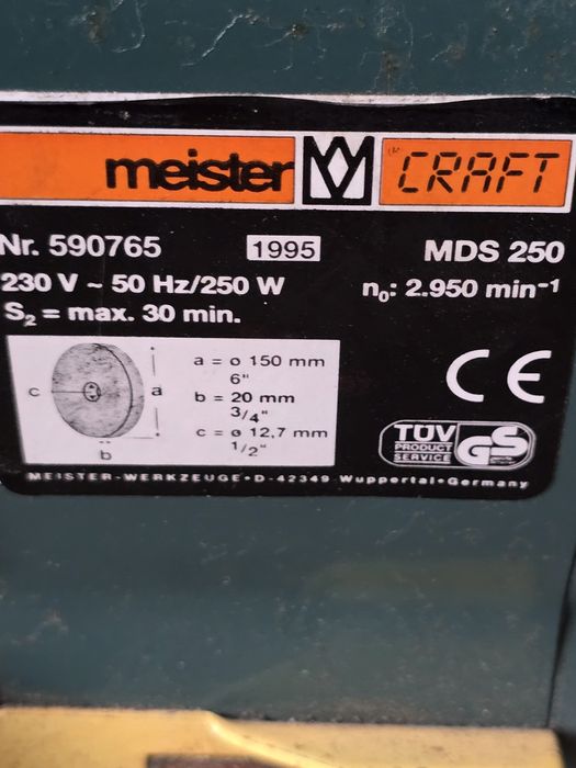 Sprzedam sprawną szlifierka stołowa 350W 2950obr