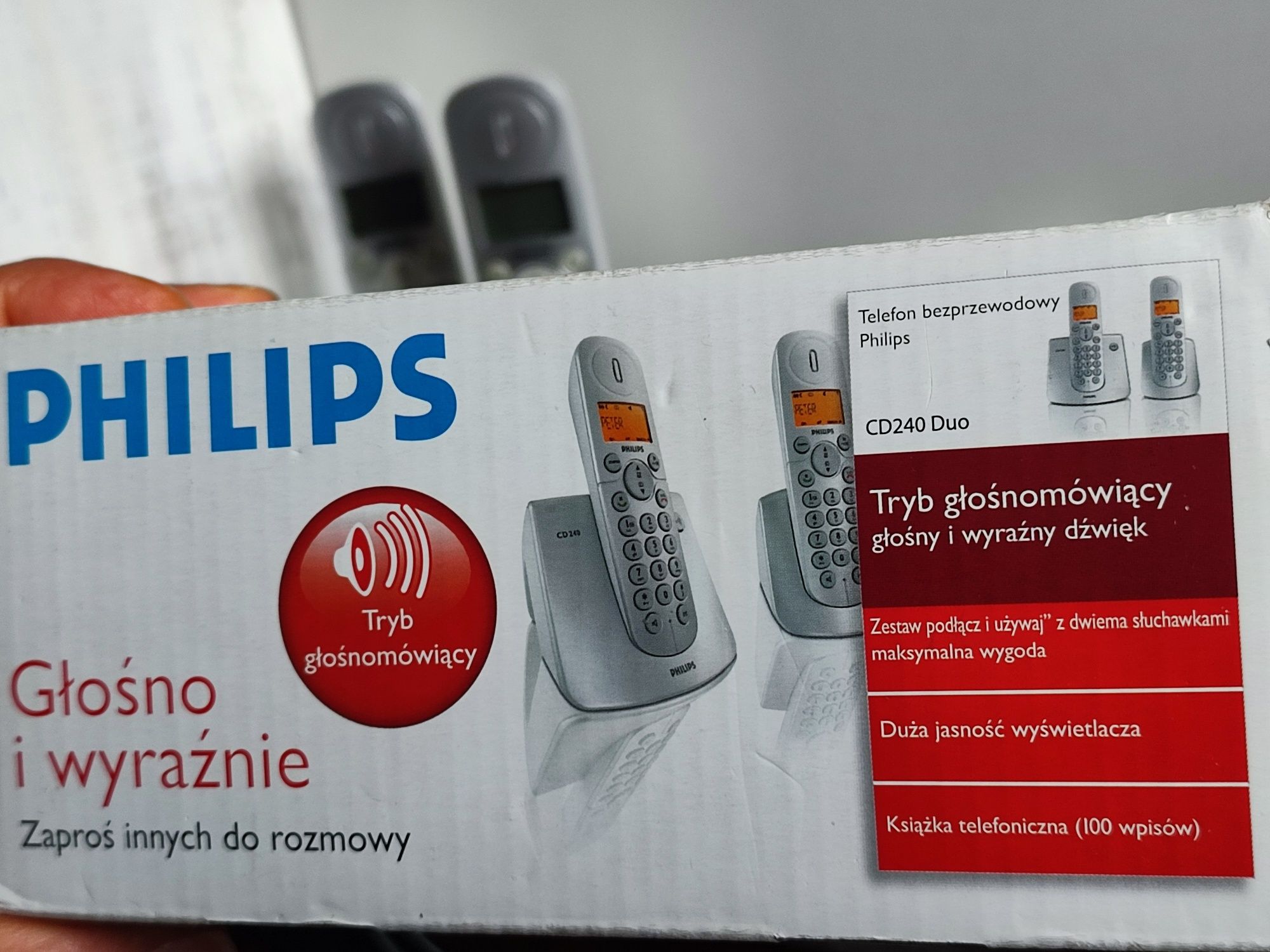 Telefon bezprzewodowy Philips CD240 Duo