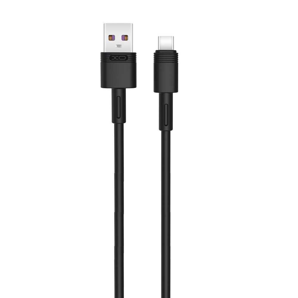 XO kabel NB-Q166 USB - USB-C 1,0 m 5A czarny SuperCharger Huawei! HIT!