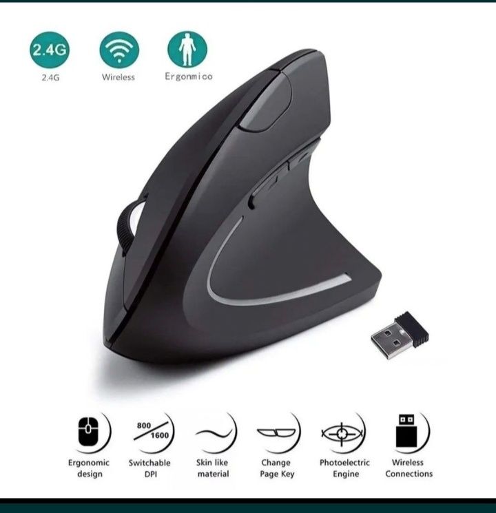 Myszka bezprzewodowa sensor optyczny,6 przycisków