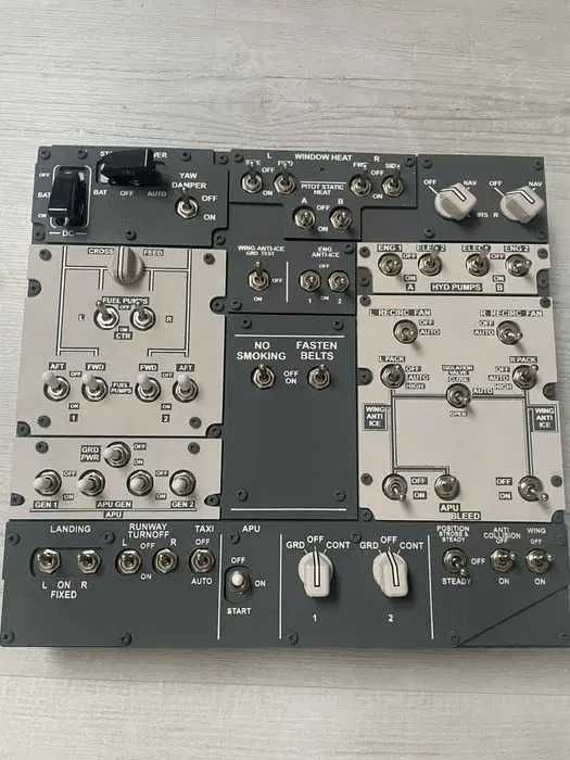 Symulator Lotu  Boeing 737 Overhead Panel oraz Yoke Honeycomb Alpha