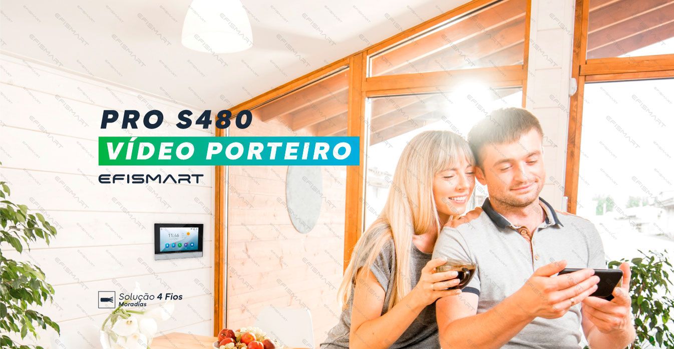 Vídeo Porteiro Monitor 4 Fios 7″ IPS WIFI PRO S480