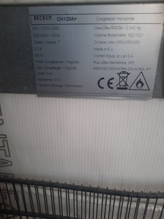 Arca congeladora Becken