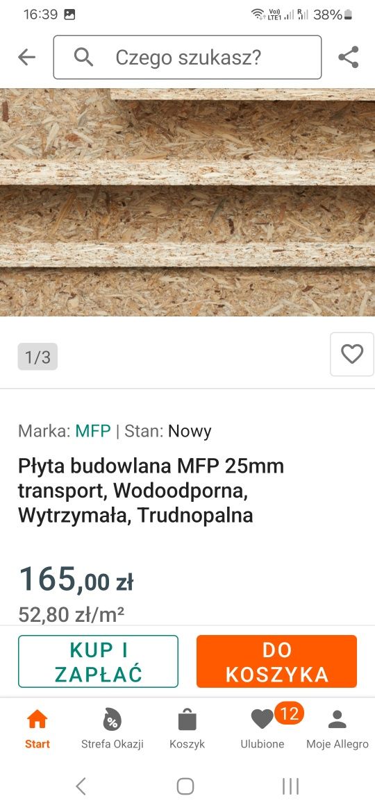 Płyta wiórowa 24 mm