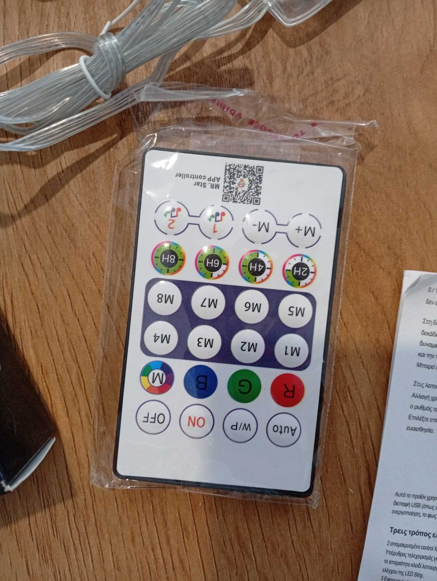 Fita LED RGB 1m – Controle Remoto + App, À Prova de Água
