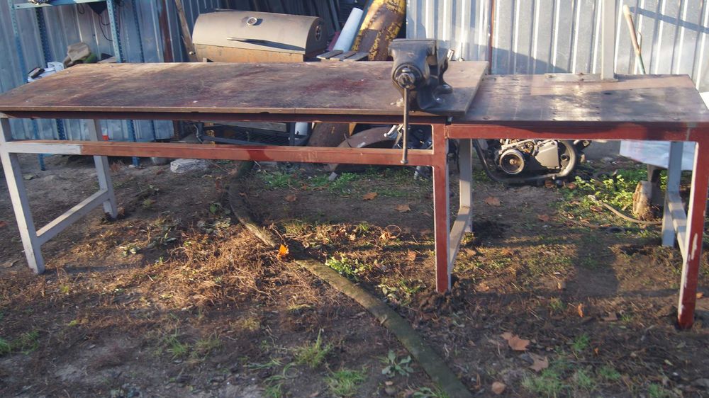 Falbanek stół warsztatowy proszkowo malowany 300X80X85cm solidny