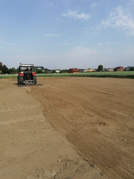 Usługi glebogryzarką równanie terenu, zakładanie trawnika, siew