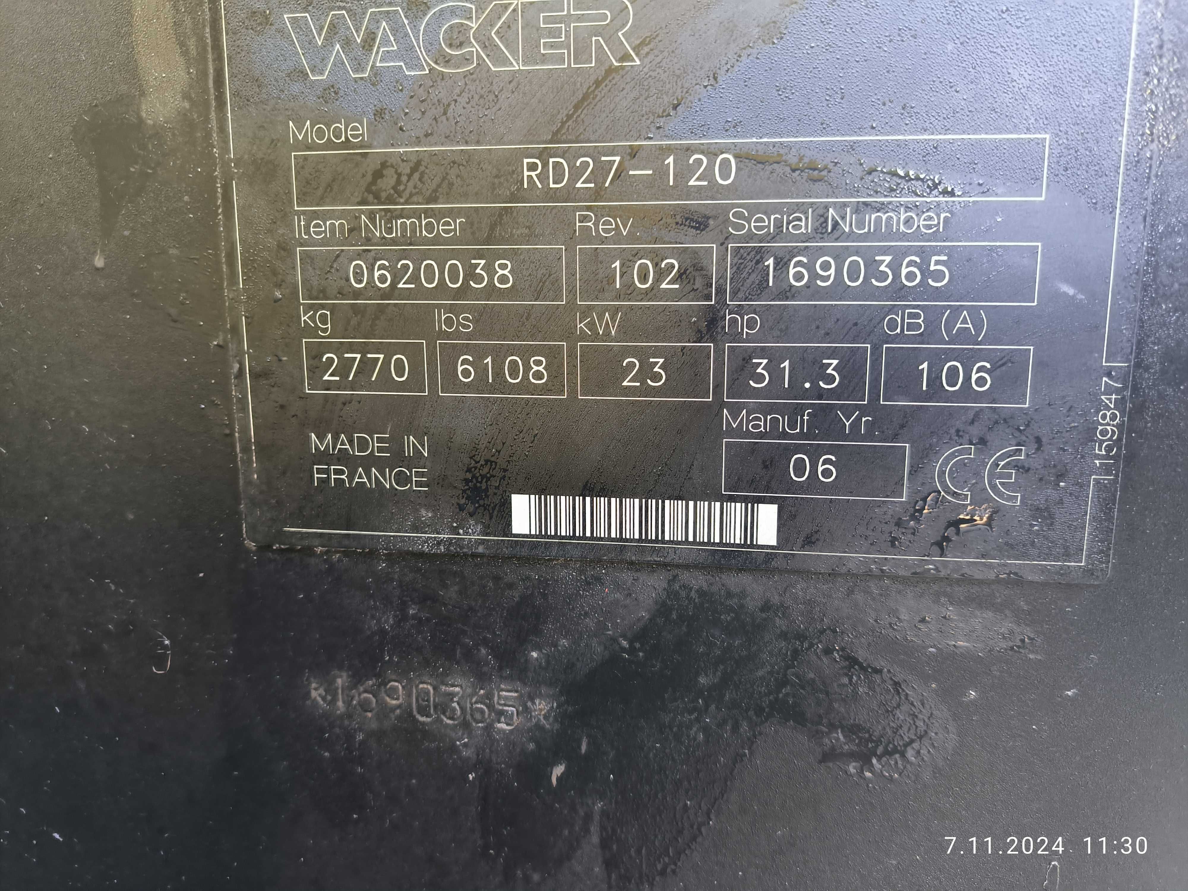 Walec Wacker Neuson RD 27
