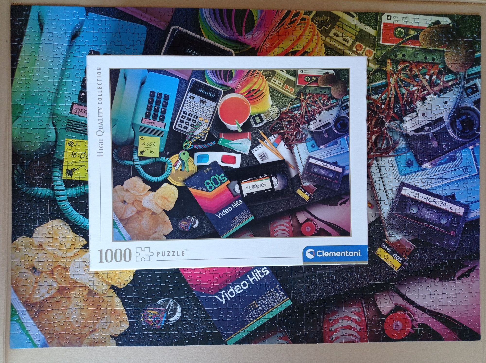 Puzzle Clementoni 1000, Nostalgia - lata 80-te, kompletne