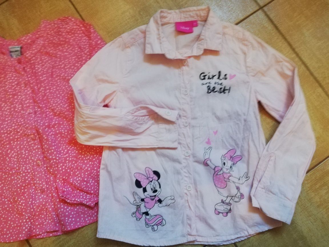 JAK NOWA koszula Daisy Minnie Myszka różowa w kropki 2 szt. SUPER