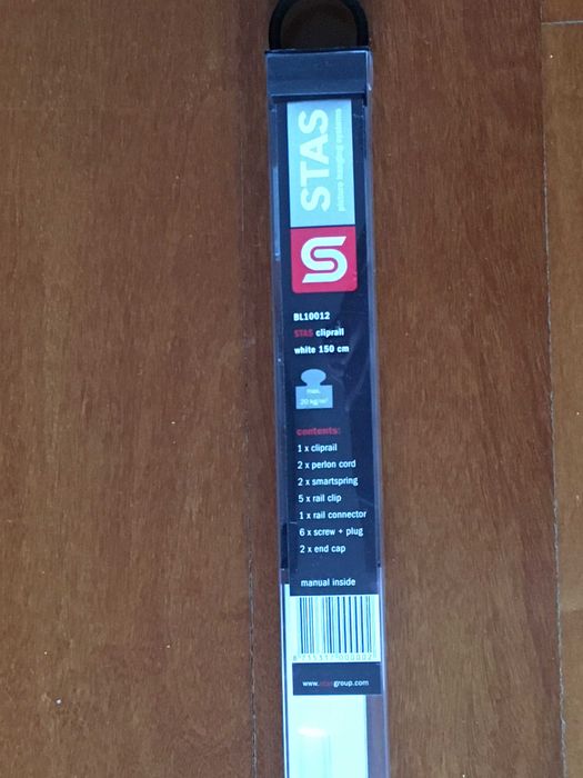 Sistema para pendurar quadros, STAS ClipRail, branco, 150cm