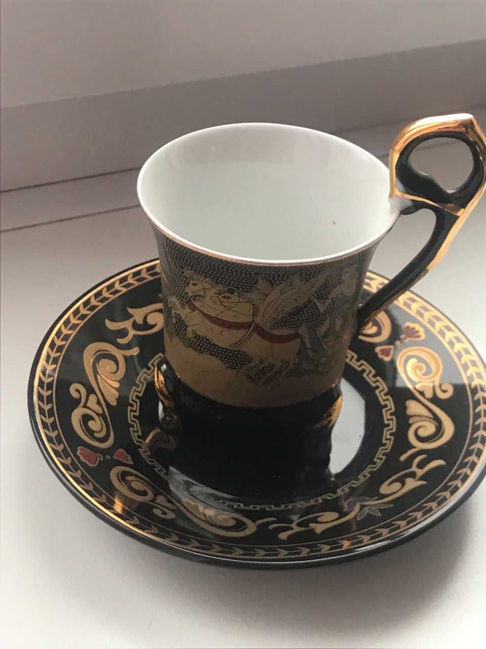 Чайний набір чашки блюдця давня Греція пегас коні Афіни hi-luxe japan