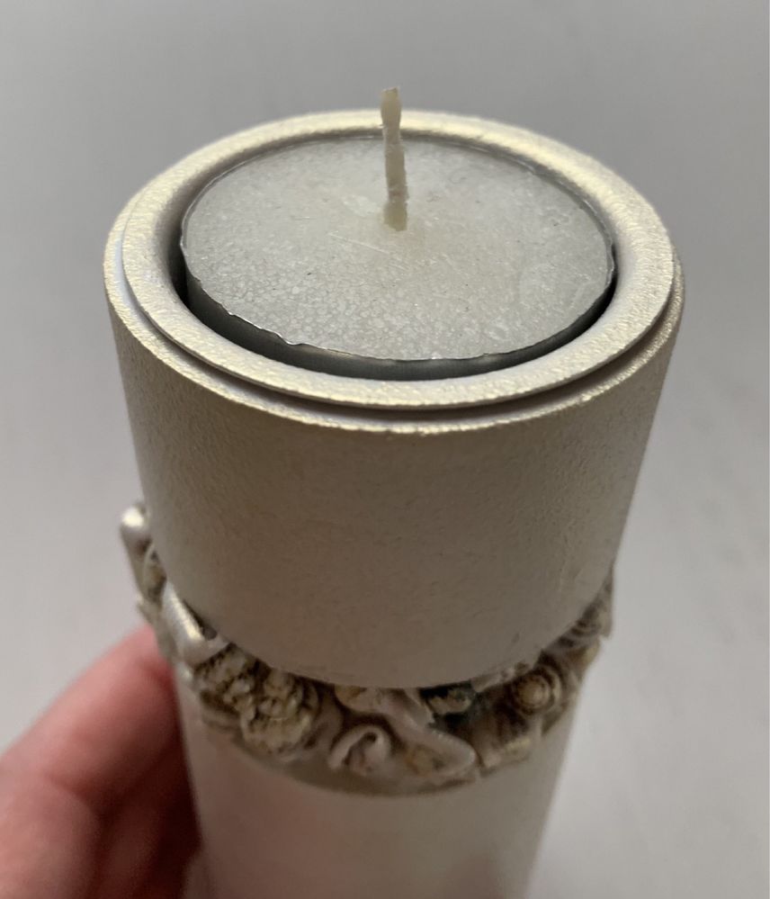 Набор подсвечников Ракушки и чайная свеча в комплекте