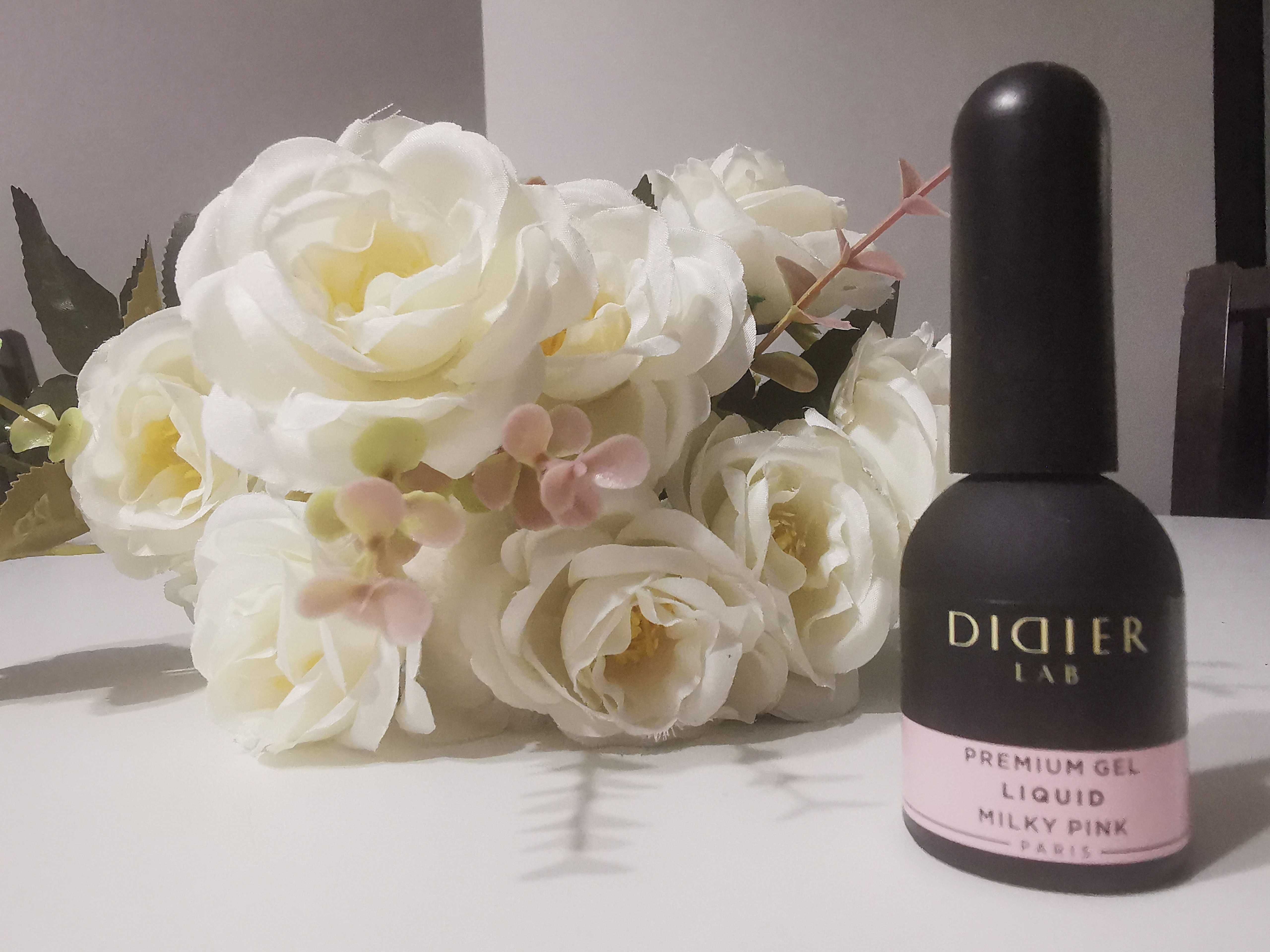 Didier lab, Liquid gel 10ml, żel w pędzelku, Milky pink