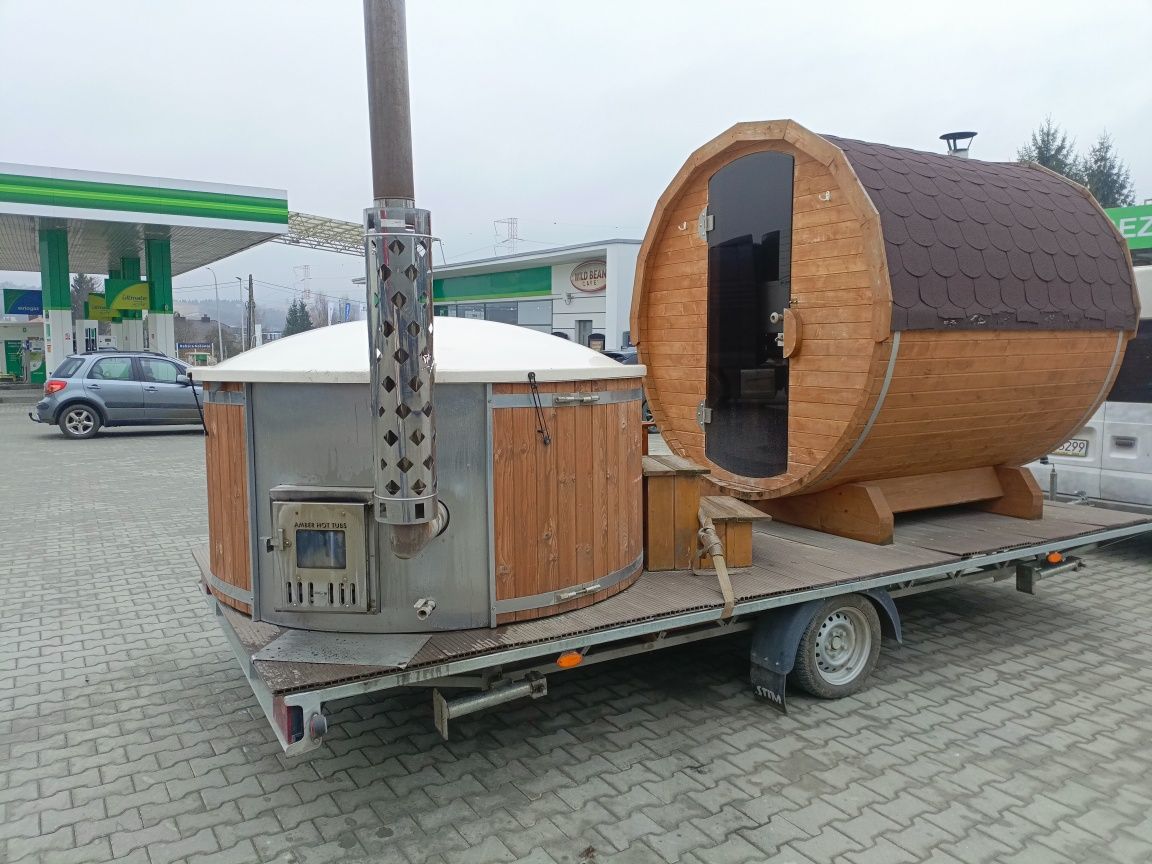 Wynajem mobilnej bali jacuzzi i sauny