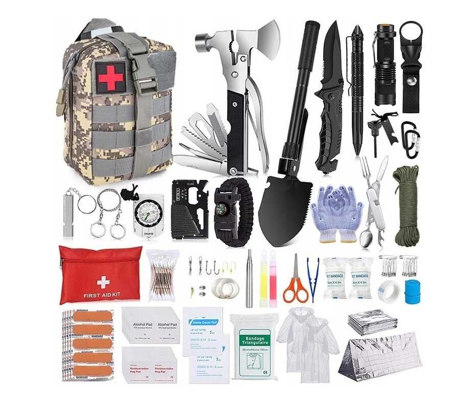 MEGA wojskowy ZESTAW SURVIVALOWY survival torba apteczka XL