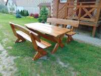 Dębowe Meble ogrodowe Stół ławki solidne