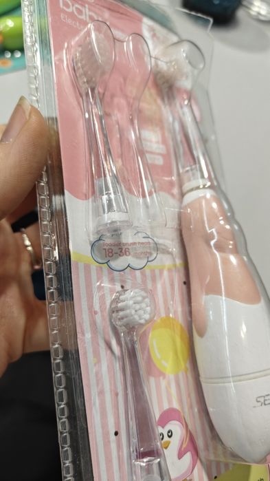 Дитяча зубна щітка 0 - 3  роки Seago Baby sonic та ECOLIFE