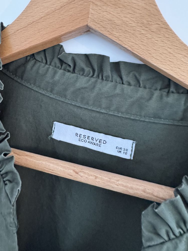 Sukienka oversize butelkowa zieleń Reserved 38