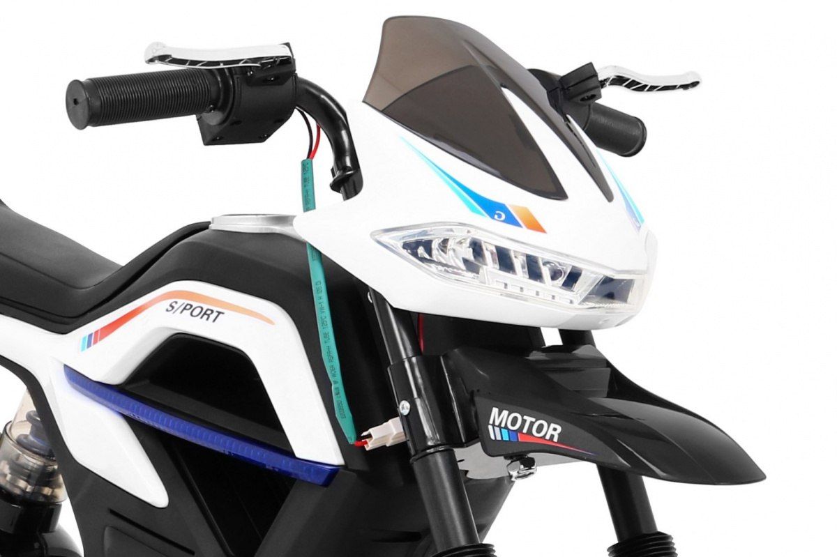 Motor Cross elektryczny dla dzieci Night Rider Biały