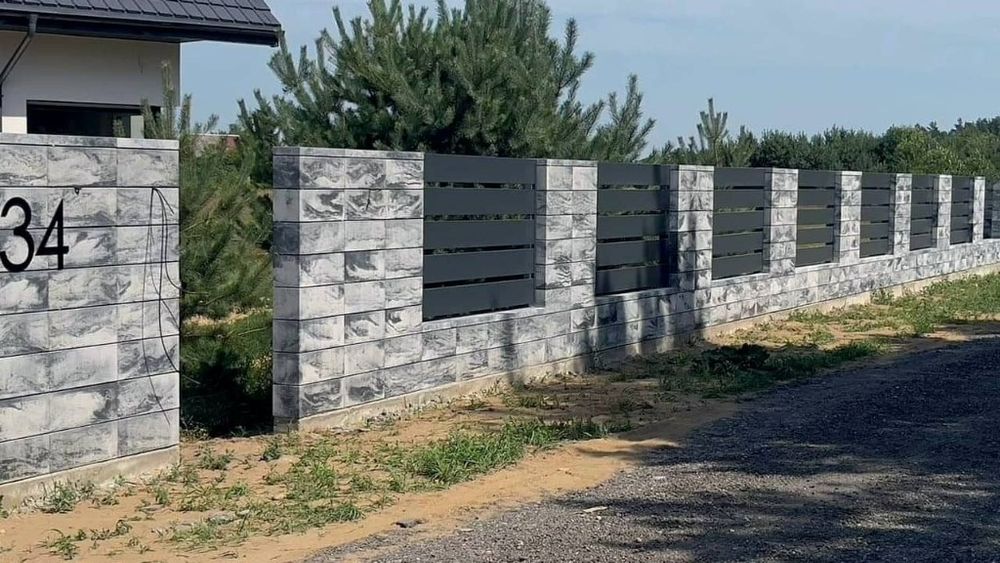 Nowoczesne ogrodzenia modułowe frontowe montaż