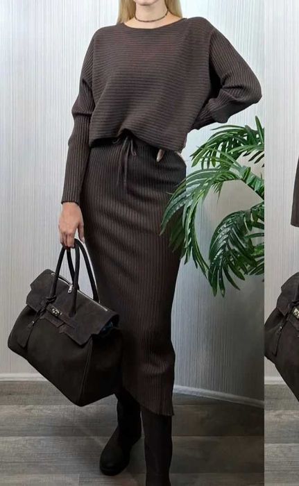 Komplet dzininowy spódnica bluzka