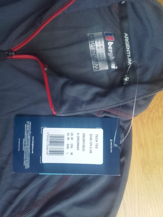 bluza termiczna - Berghaus Tech Tee Zip Neck - rozm. M