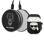 Etui Karl Lagerfeld Ikonik Na Airpods + Powerbank - Czarne