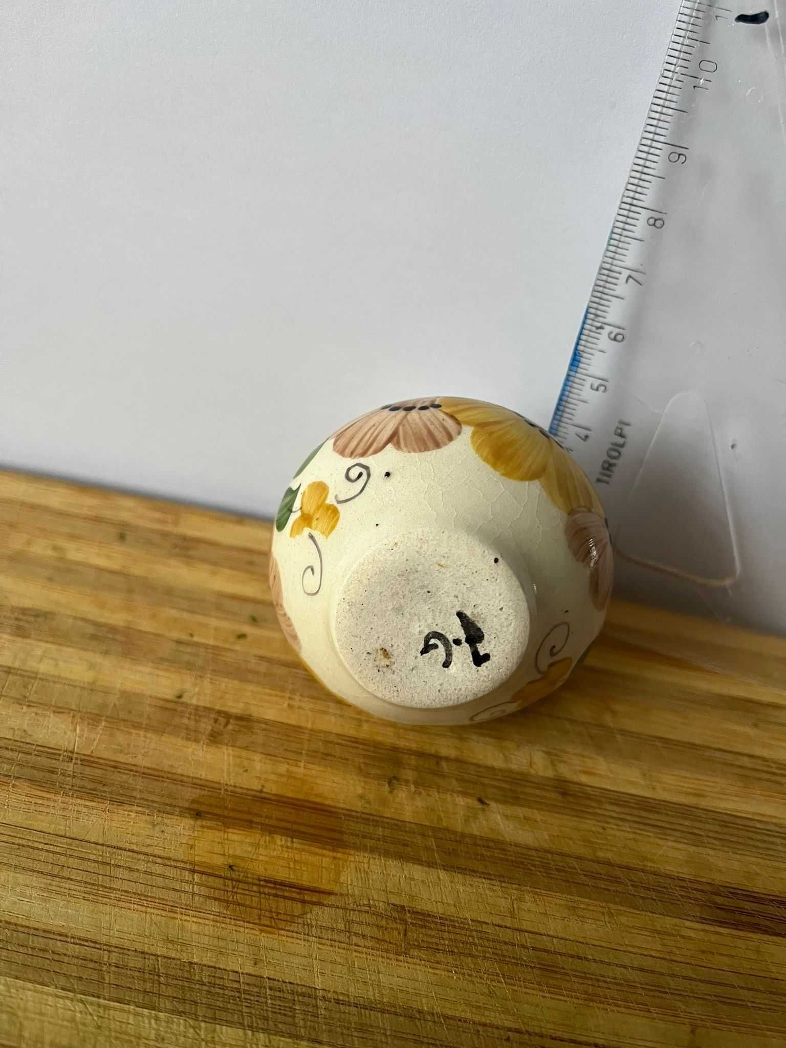 Vintage Dzbanuszek Retro z Decoupage, Unikalny Wazonik Pęknięcia Crash