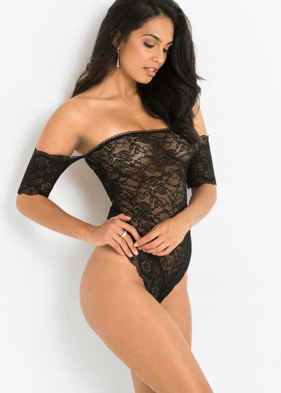 Venus body erotyczne z rękawkami koronka 32/34