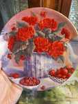 talerz kwiaty owoce martwa natura wedgwood