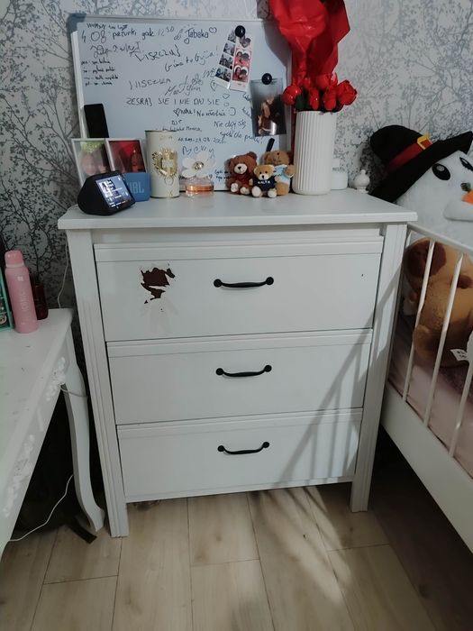 Szafa komoda biurko meble jasne komplet szafka nocna