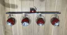 Lampa sufitowa czerwona retro