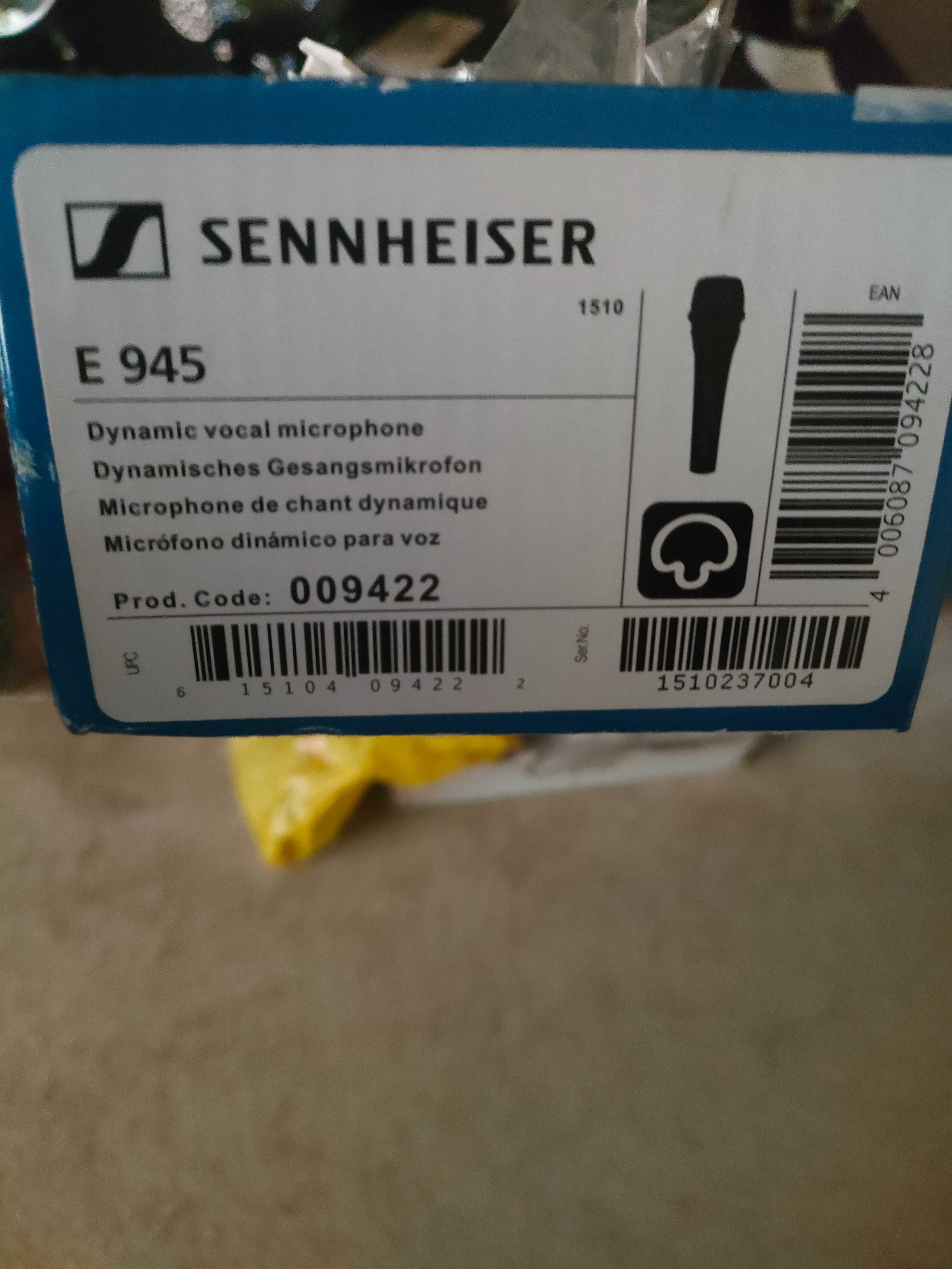 Mikrofon Sennheiser E 945 - z etui, mikrofon i uchwyt - stan BDB