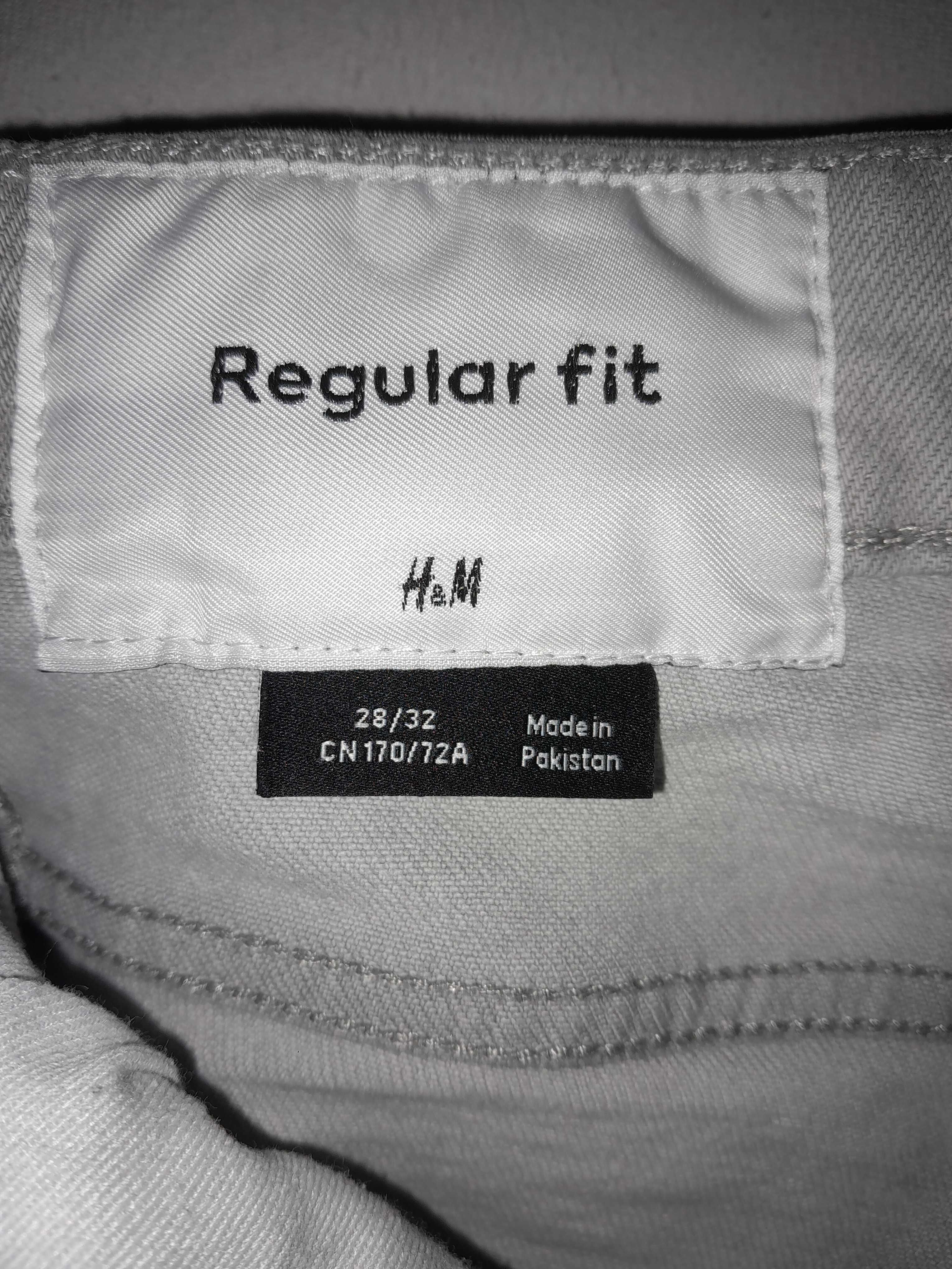 H&M spodnie jasnoszare jeans