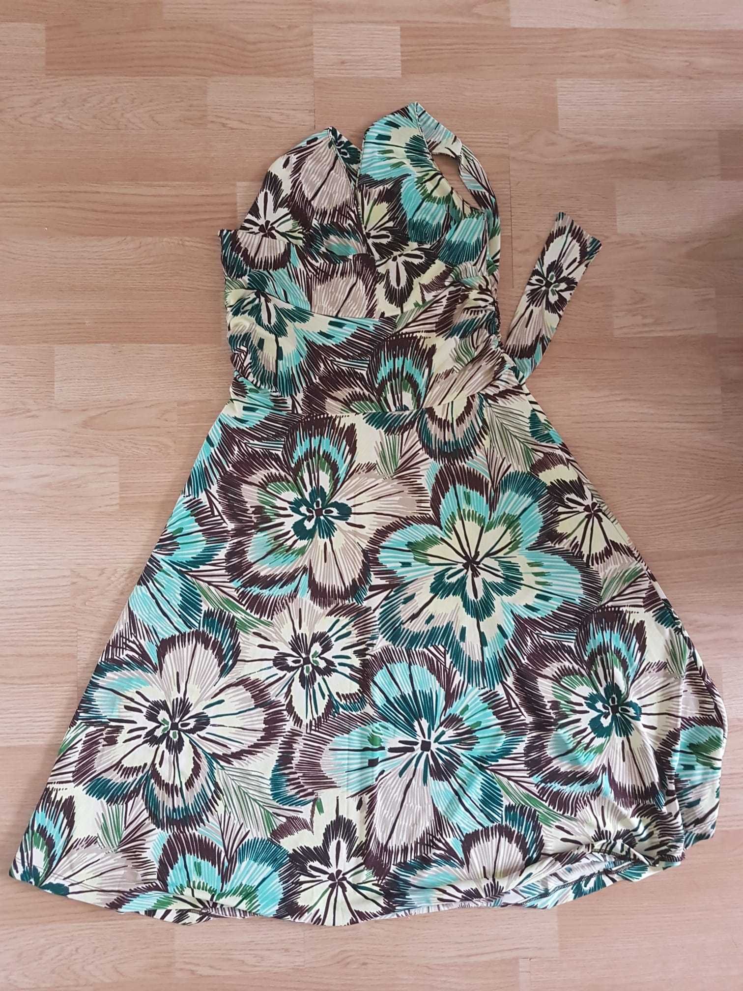 Sukienka letnia kwiaty H&M 40 L