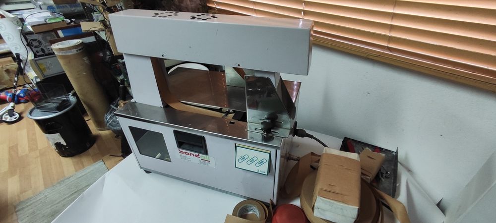 Máquina, banding, de cintar fita de papel. Fita papel craft. Bandall