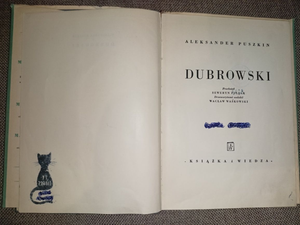 Książka A. Puszkin Dubrowski klasyka
